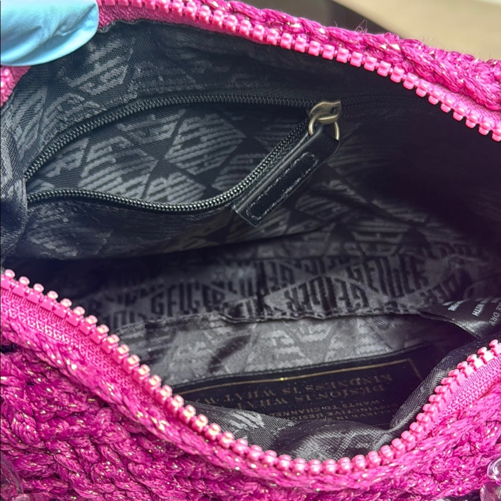 Kurt Geiger Pink Crossbody Bag with Artisanal Texture - Picture 10 of 17